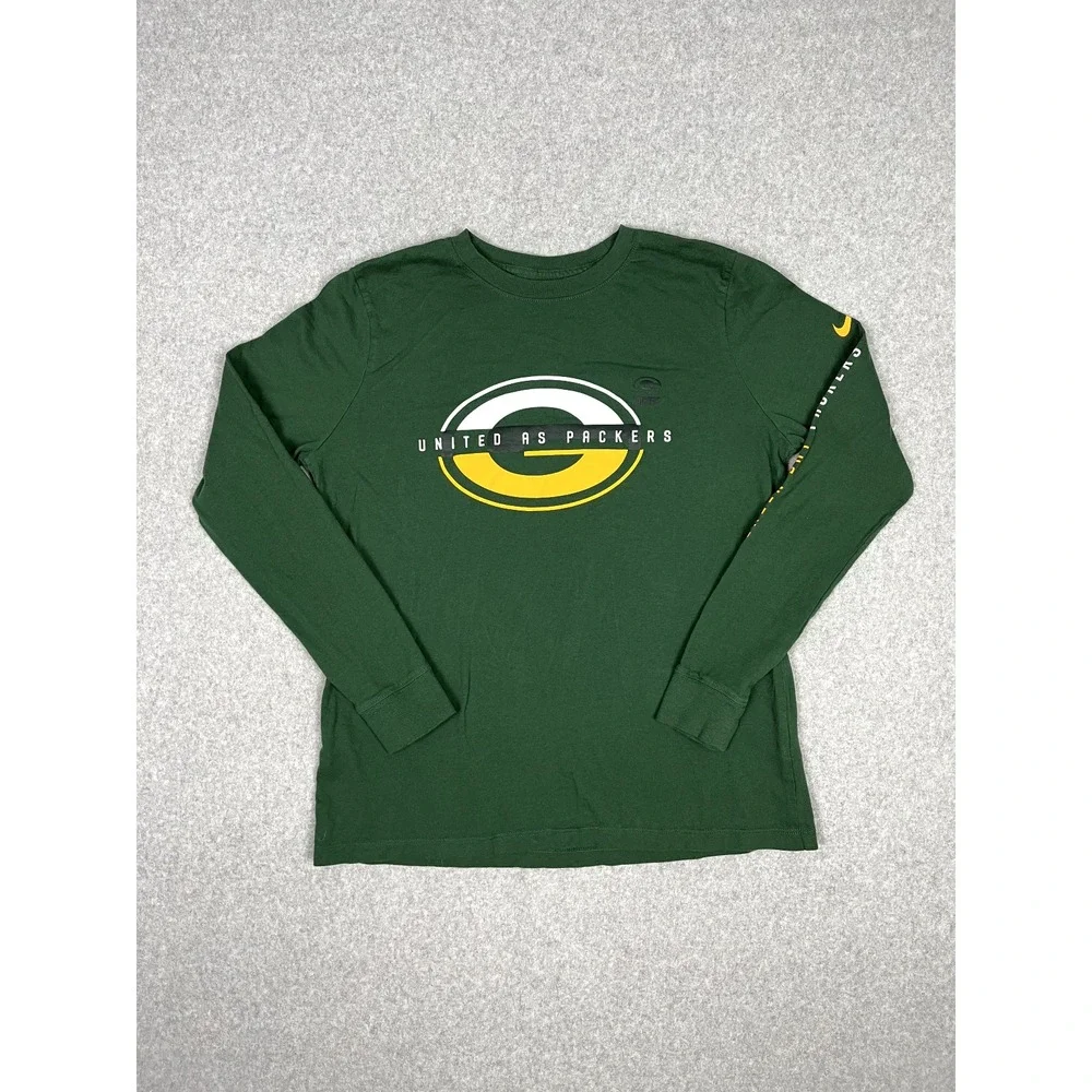 Green Bay Packers Shirt Youth L Green Nike‎ United As Packers NFL Sports Wear